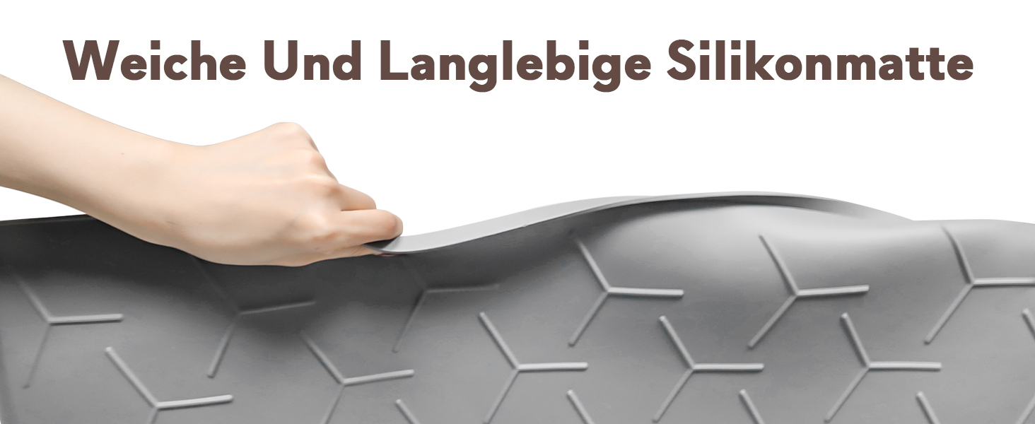 Килимок під лоток для котів Garoopion Katzenklo Matte, 86x56 см, силікон, сірий