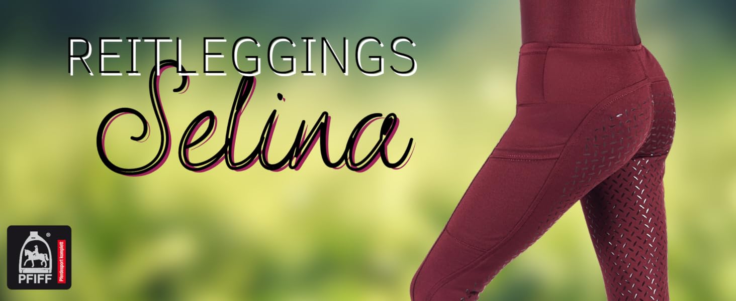 Легінси для верхової їзди PFIFF Selina з кишенею для телефону, блакитні (M)