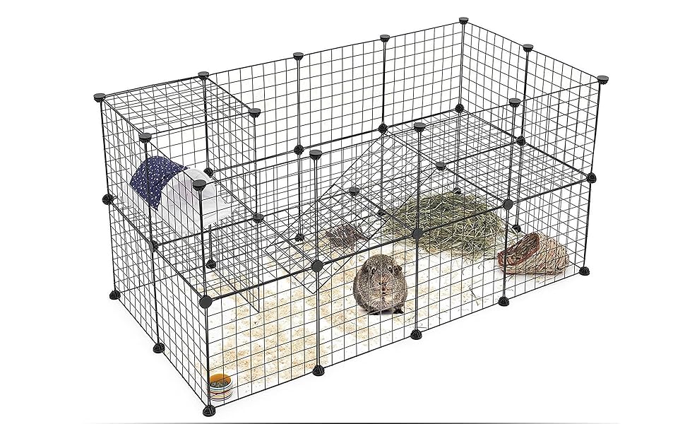 Металеві кубики-органайзери LANGXUN для зберігання, 16 шт. - клітка для дрібних тварин, загон для кроликів, морських свинок, цуценят