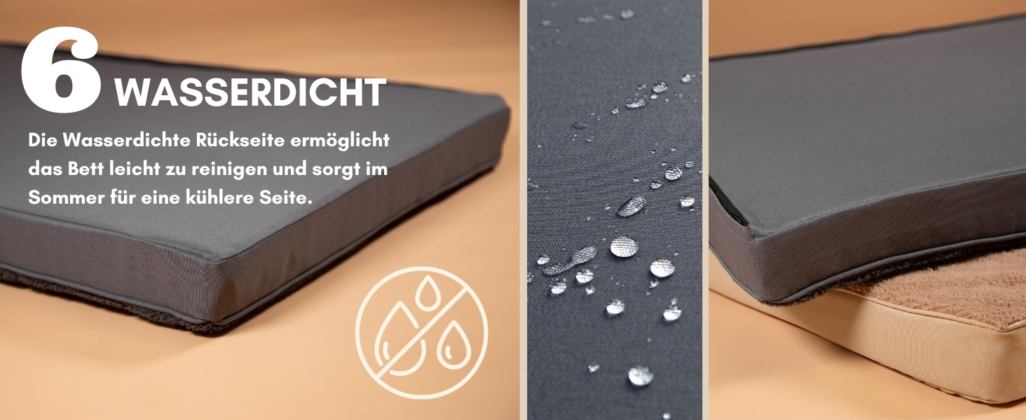 Килимок для собак середніх порід 100x65x9 см, м'який, миючий, бежевий