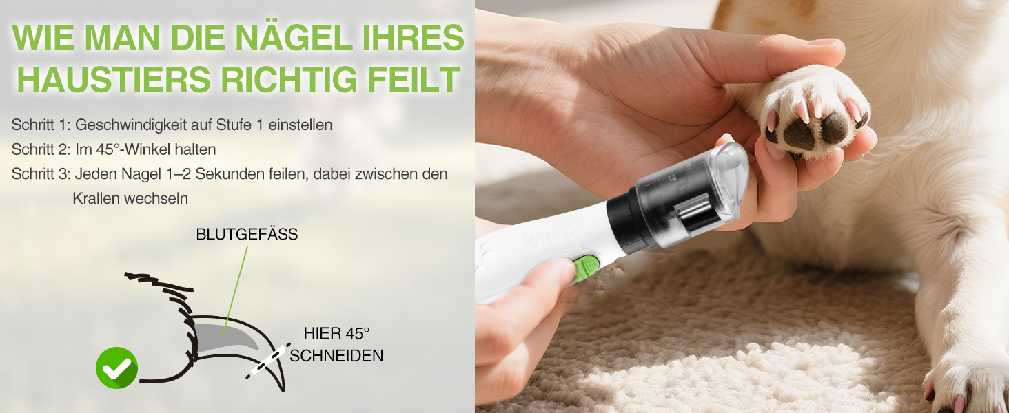 Електричний точило для собачих кігтів WORKPRO - точило для кігтів для собак, котів, 3 отвори, 6 швидкостей