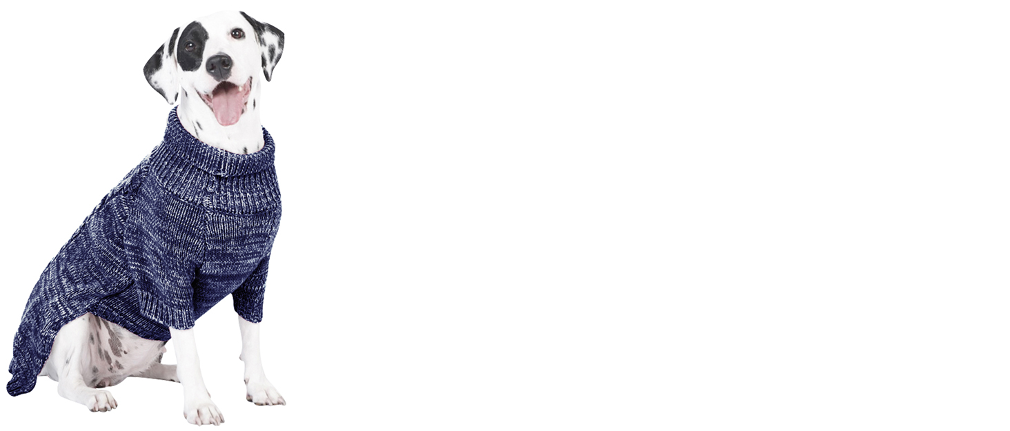 Теплий в'язаний пуловер для собак та котів (S, блакитний)