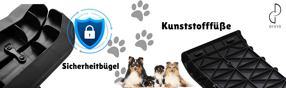 DIVID® Рампа для собак, складана, для автомобіля, до 90 кг, неслизька, для собак та котів