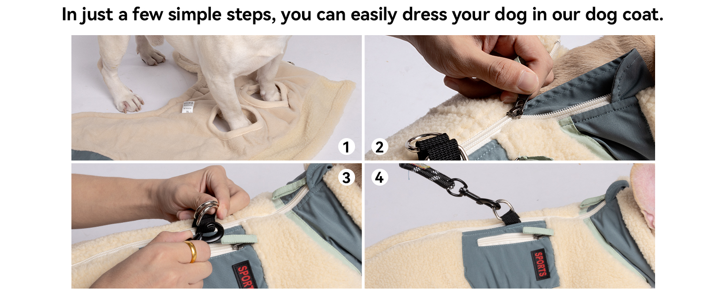 Теплий зимовий пуховик для собак FeimaX: вільний, з D-порогом, для маленьких та середніх собак (зелено-бежевий, S)