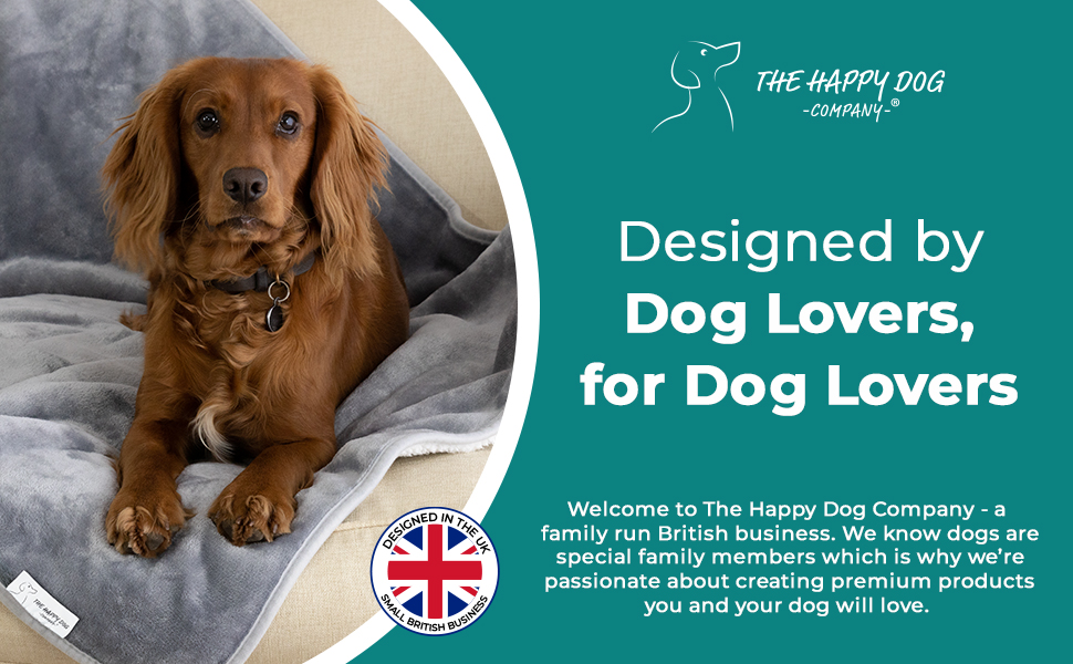 Водонепроникна флісова ковдра для собак XXL The Happy Dog Company, преміум-якість, двостороння, легко прати