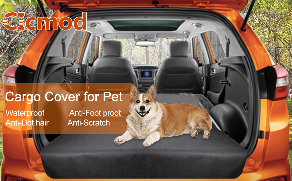 Захист вантажного простору CICMOD для собак: антиковзаюча підстилка в багажник авто (чорний)