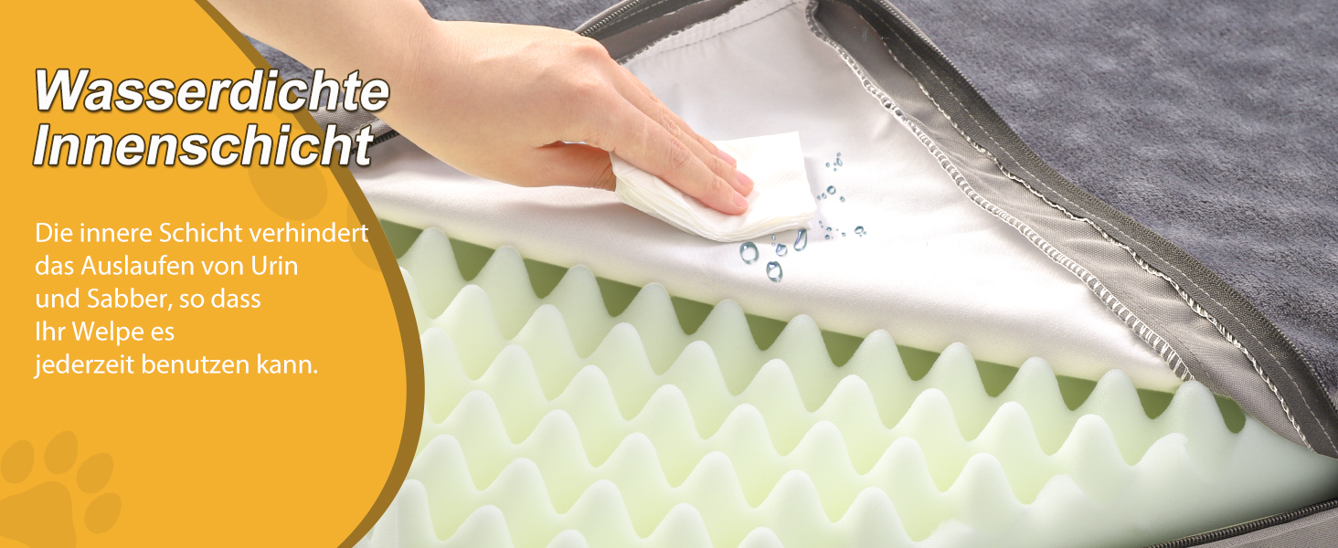 Ортопедичне ліжко для собак Favodormir, велике та середнє, 91x69x7 см (Сірий)