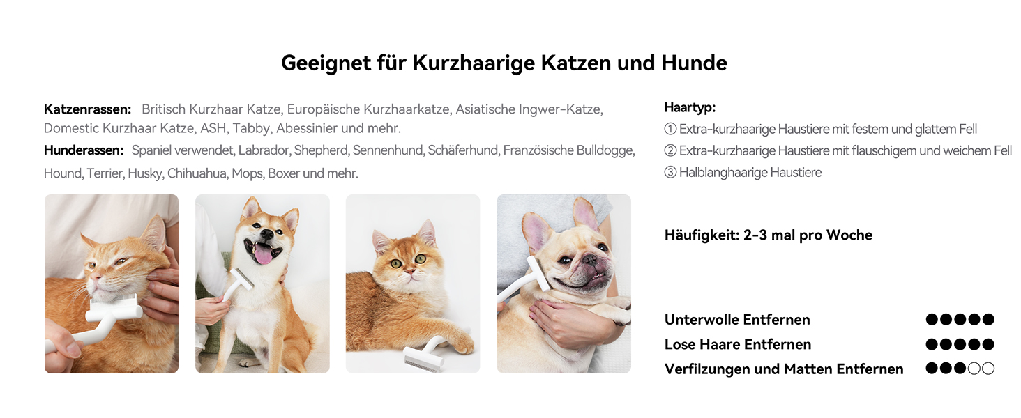 Гребінець для котів Kurzhaar від Aumuca: видаляє відмерле волосся без травм