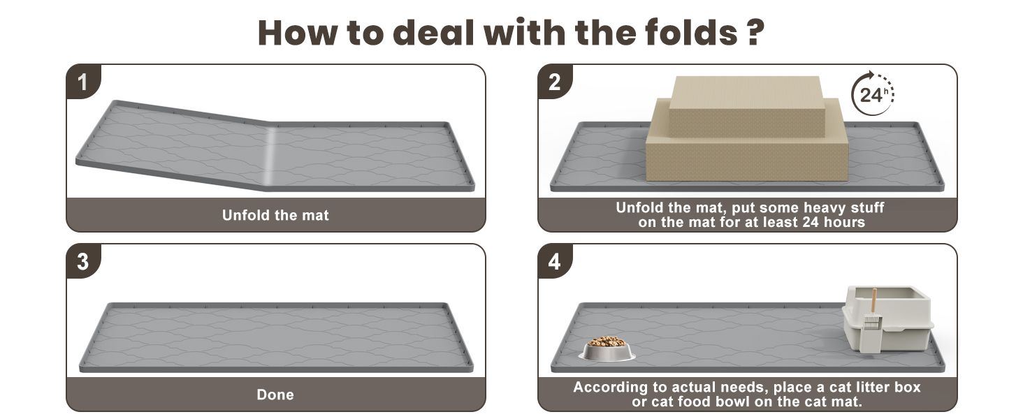Силіконова килимок під лоток для котів, 86x56 см, вологостійкий, легко чиститься, не слизький, сірий