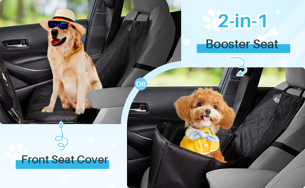 Автокрісло для собак OKYUK: водонепроникне, антиковзаюче, 2-в-1 для маленьких та середніх собак