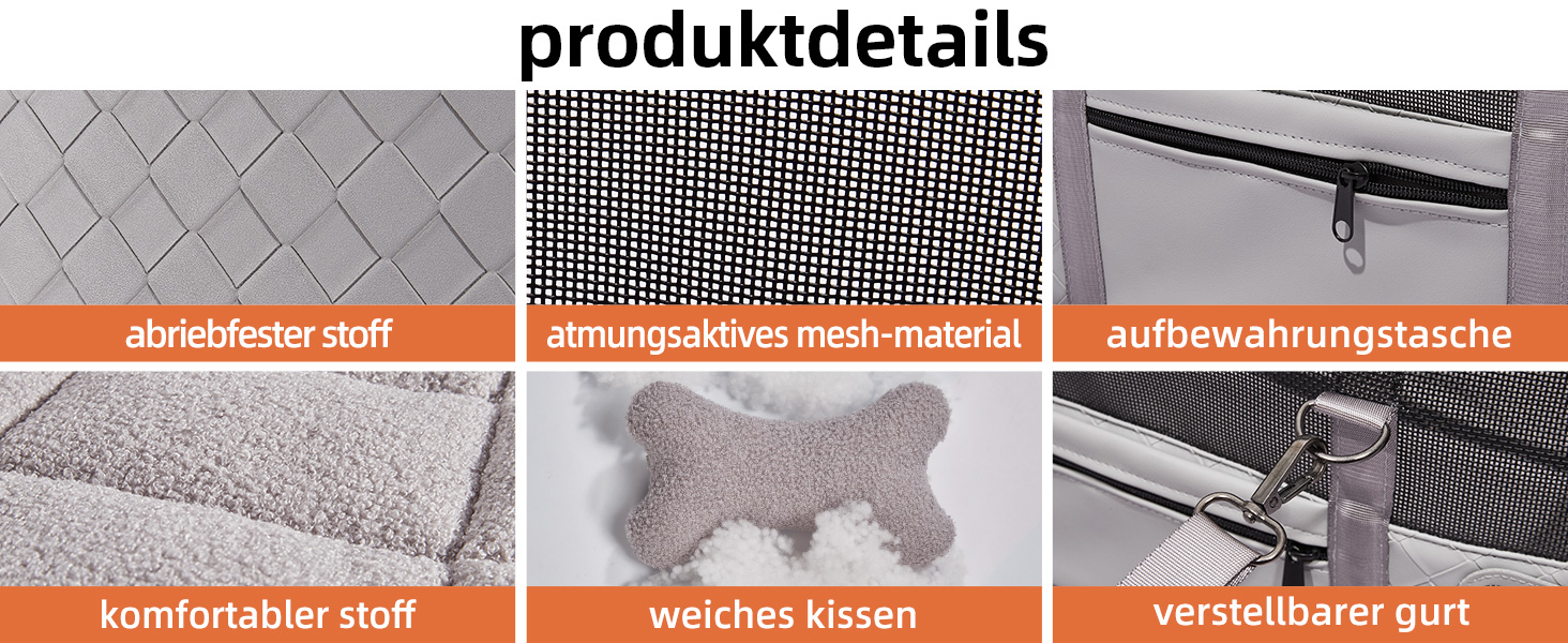 Транспортна сумка для собак та котів: для ветеринара, авто, літака. З подушкою та сталевим каркасом, до 6 кг (сіра)