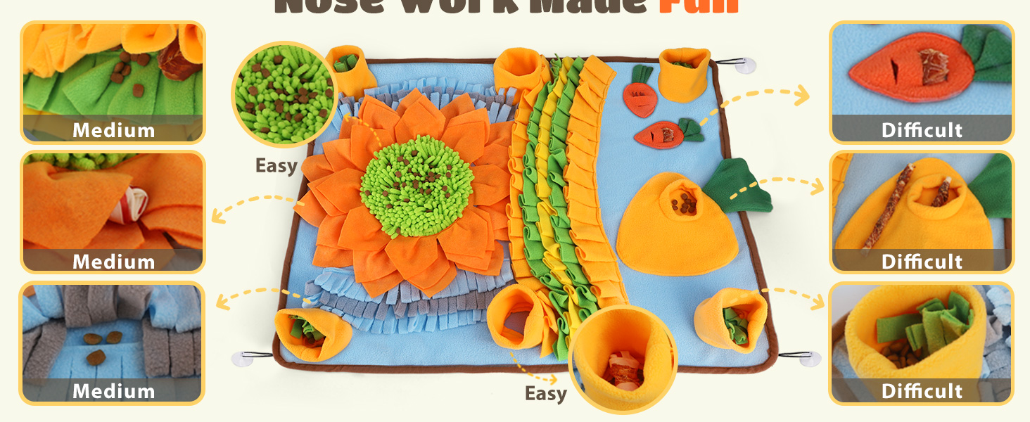 Килимок-нянчильник для собак Nobleza: інтерактивна іграшка-тренажер, 75x58 см