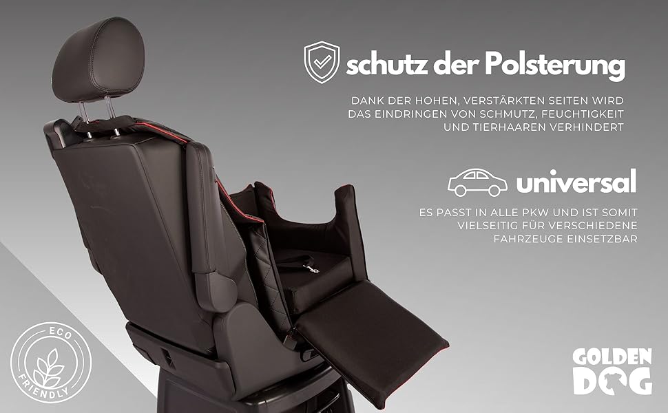 Транспортна переноска для собак Golden Dog з кріпленням на ремінь безпеки, 65x53x27 см, колір коричневий. Імітація шкіри, водовідштовхувальна, складна, підходить для автомобіля.