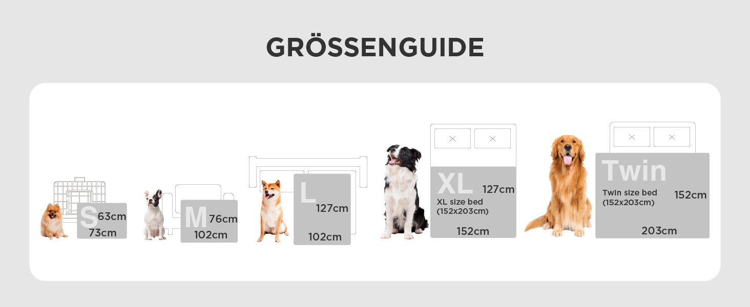 Водонепроникний коврик для собак BEDSURE великих порід - 152x127 см, миючий, з Sherpa Fleece, м'який, сірий XL (127x152)