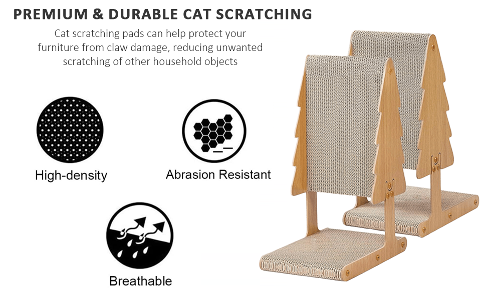 Котячий когтетоп ERNAN: 62 см, L-подібний, з картону, для захисту дивану, на стіну та кут