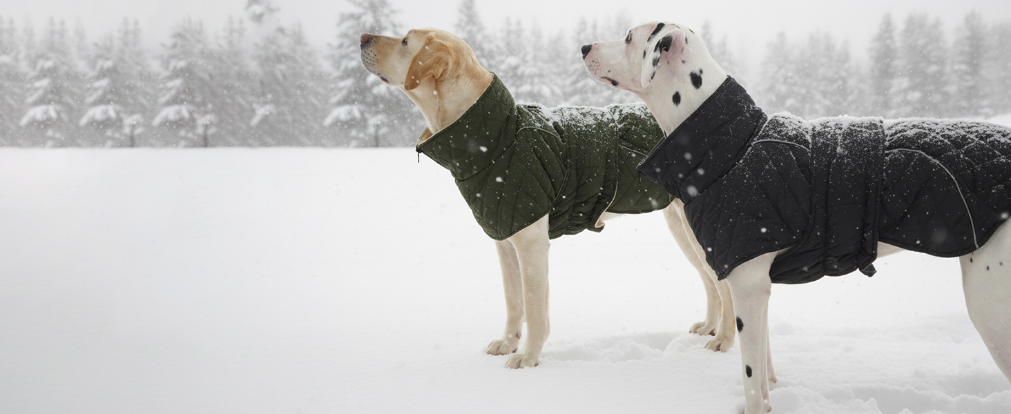 Куртка для собак Kuoser, зимова, водонепроникна, для середніх та великих собак, з флісовою підкладкою та блискавкою, L, червона