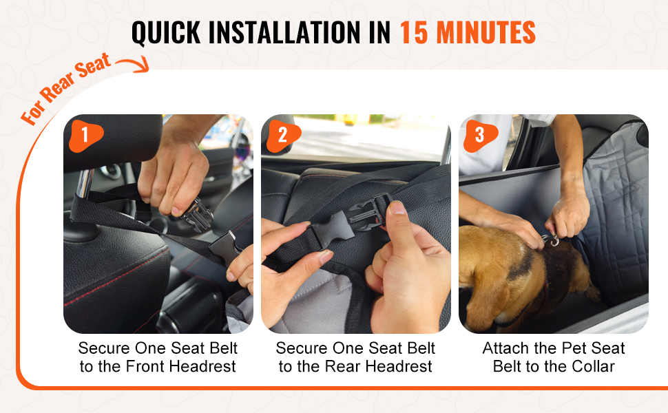 Автокрісло для собак VEVOR: водонепроникне, з підставкою, безпечне, для собак до 22 кг (Сірий)