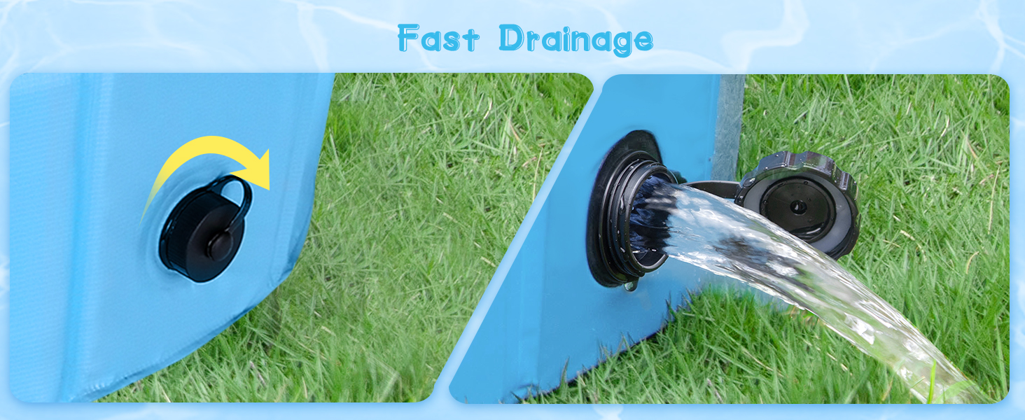 Басейн для собак Nobleza: складаний, 80x20 см, блакитний та жовтий, для великих та маленьких собак та котів