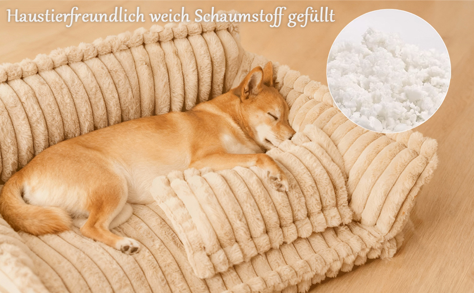 Диван для домашніх тварин, ортопедичний лежак для котів та собак, миючий диван для собак, стійкий до подряпин, нековзний, для великих, середніх та малих собак та котів (1шт, L)