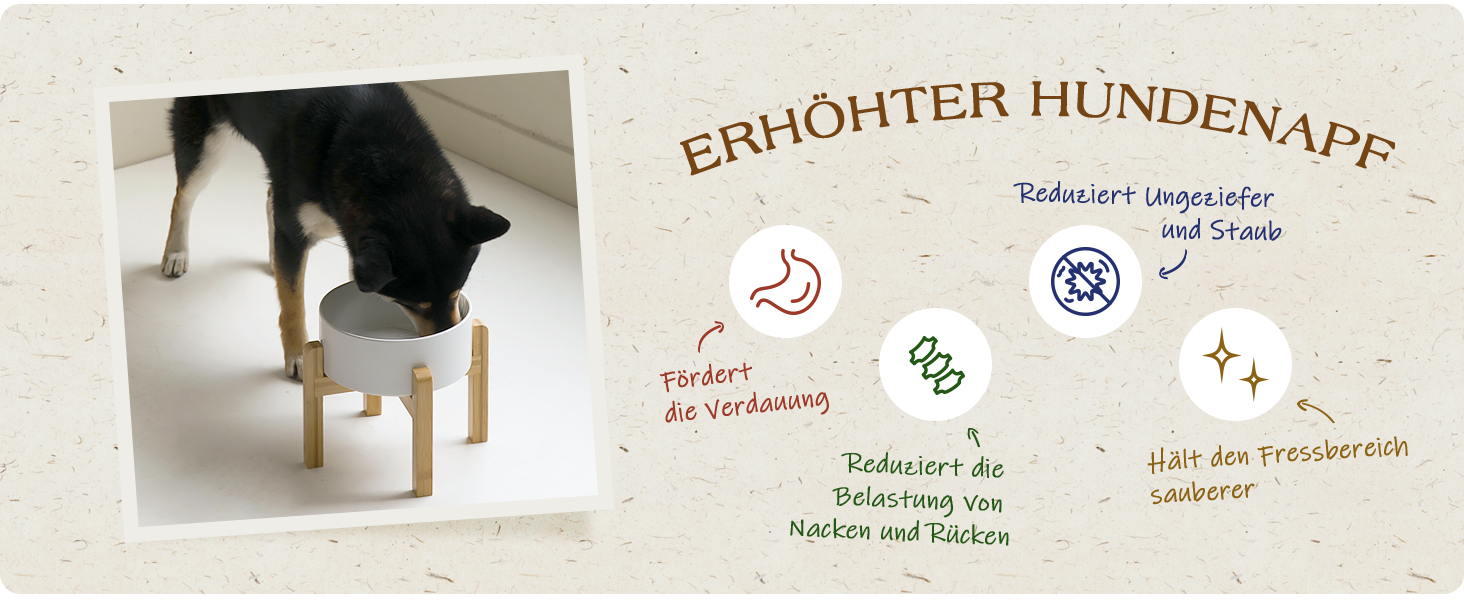 Керамічна миска для собак 18,5 см, для корму та води, середніх порід, неслизька, 1,3 л, сіра (одинарна миска)