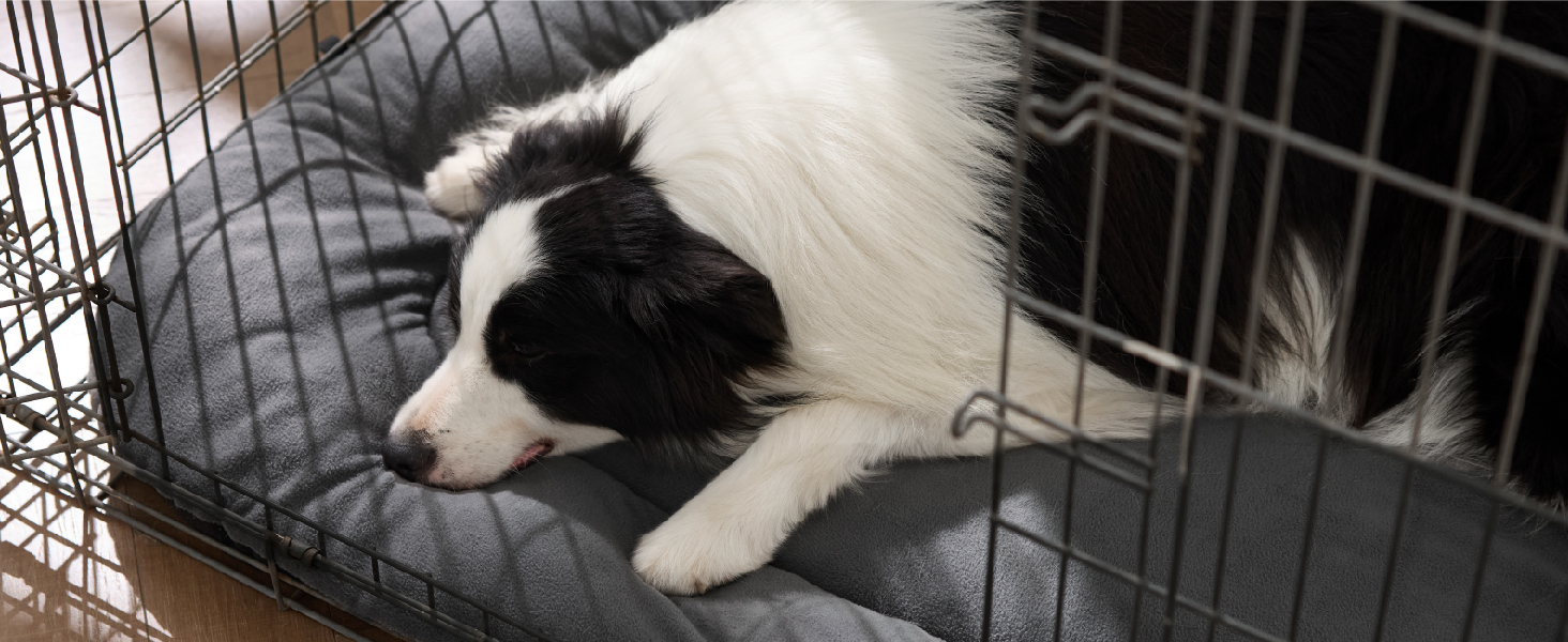 Кілимок для собак BEDSURE - м'який та зручний, 89x56 см, темно-сірий. Підходить для великих та середніх собак, з неслизькою основою.