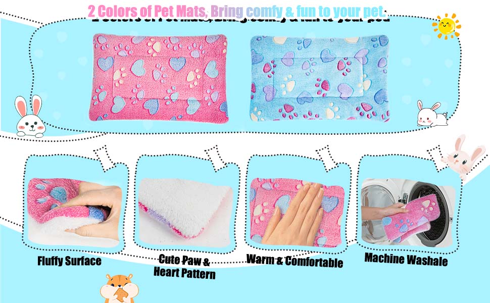 М'яке ліжко-матрац для собак та котів MICOOYO - килимок з флісу, 61x41 см, рожевий