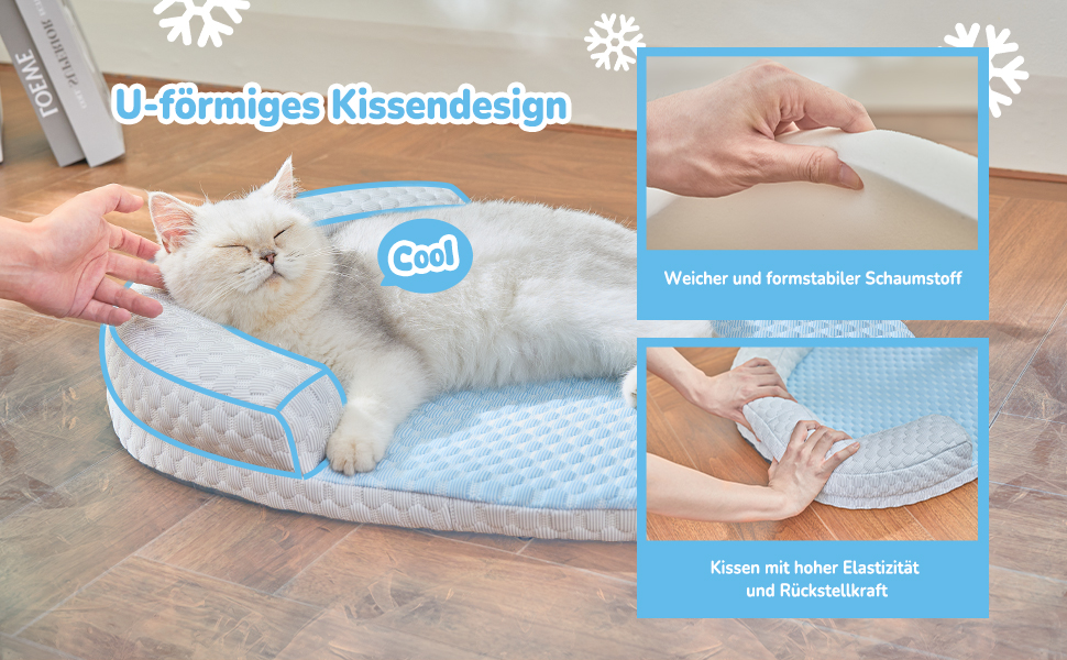 Підвісне ліжко для котів CATISM, 360° обертання, блакитне, до 20 кг