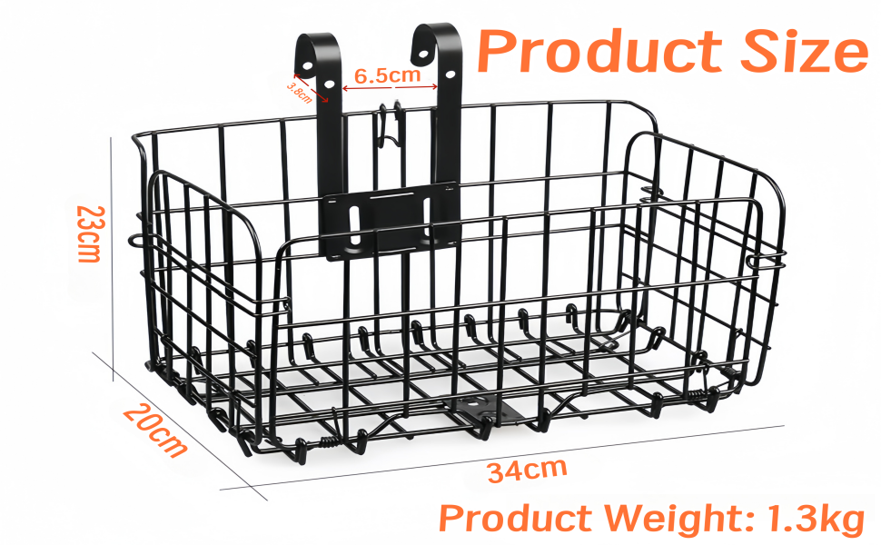 Складаний велосипедний кошик - навісний багажник для велосипеда, чорний, вантажопідйомність 25 кг