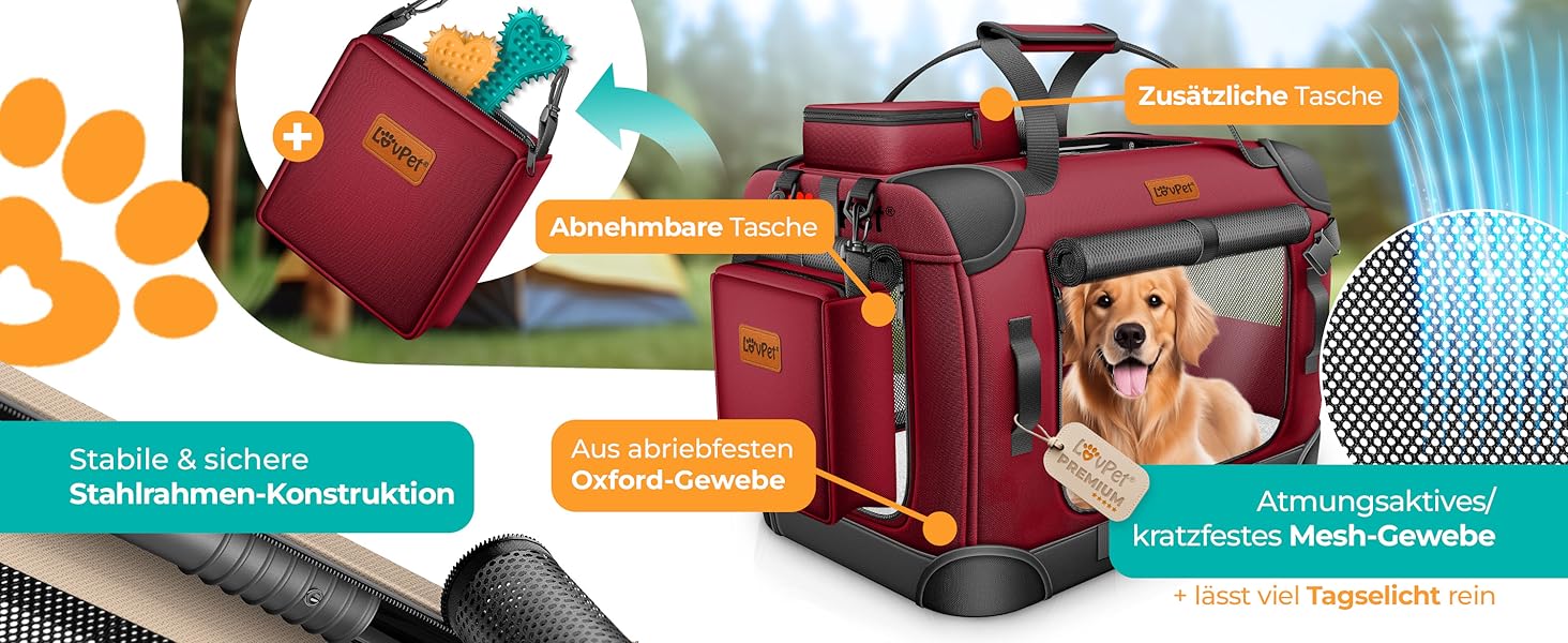 Транспортна переноска для собак та котів XXL 92x64x64 см | Переноска для тварин з мискою та плечовим ременем | Для котів та собак, сірого кольору