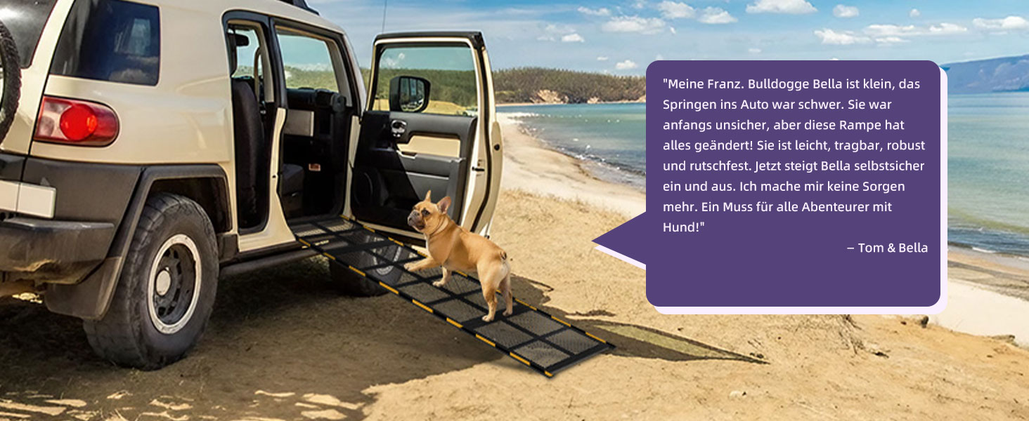 Рампа для собак Extra Lange 190 см – стабільна авторампа для великих собак, для SUV, комбі та автодому, до 90 кг