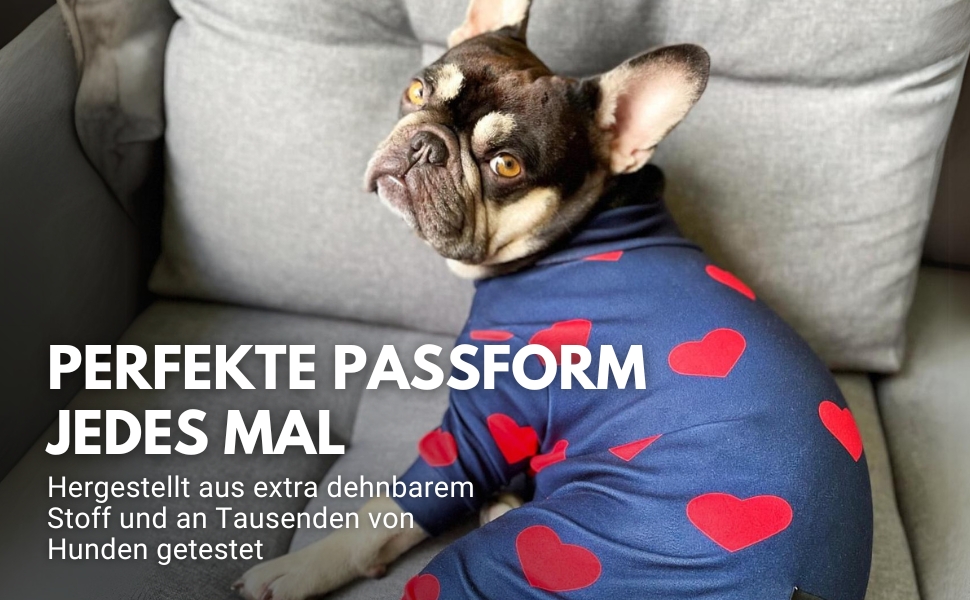 Піжама для собак Spark Paws з м'якого 4-х сторонного матеріалу, для відновлення після операції, спальний костюм-комбінезон для малих, середніх та великих собак, серця, розмір 2XL (16-25 кг)