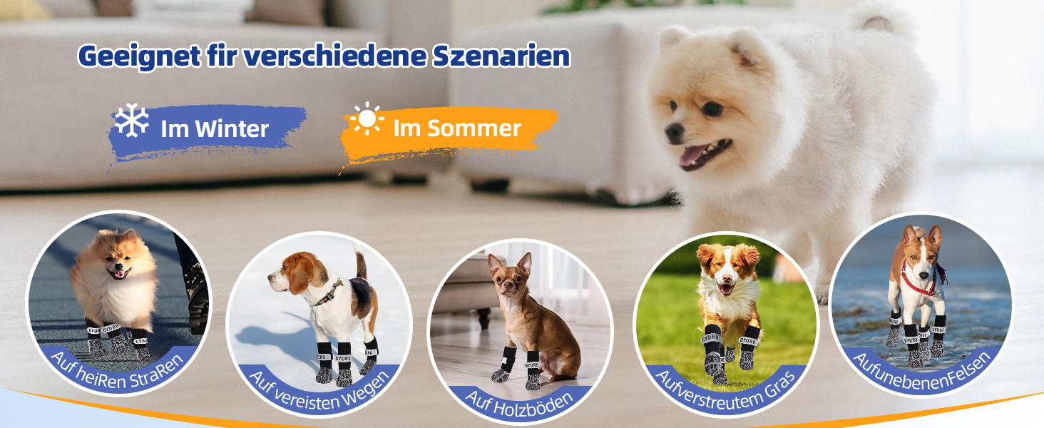 Чорні антиковзкі шкарпетки для собак (XXL) - захист лап від слизькості на твердих підлогах