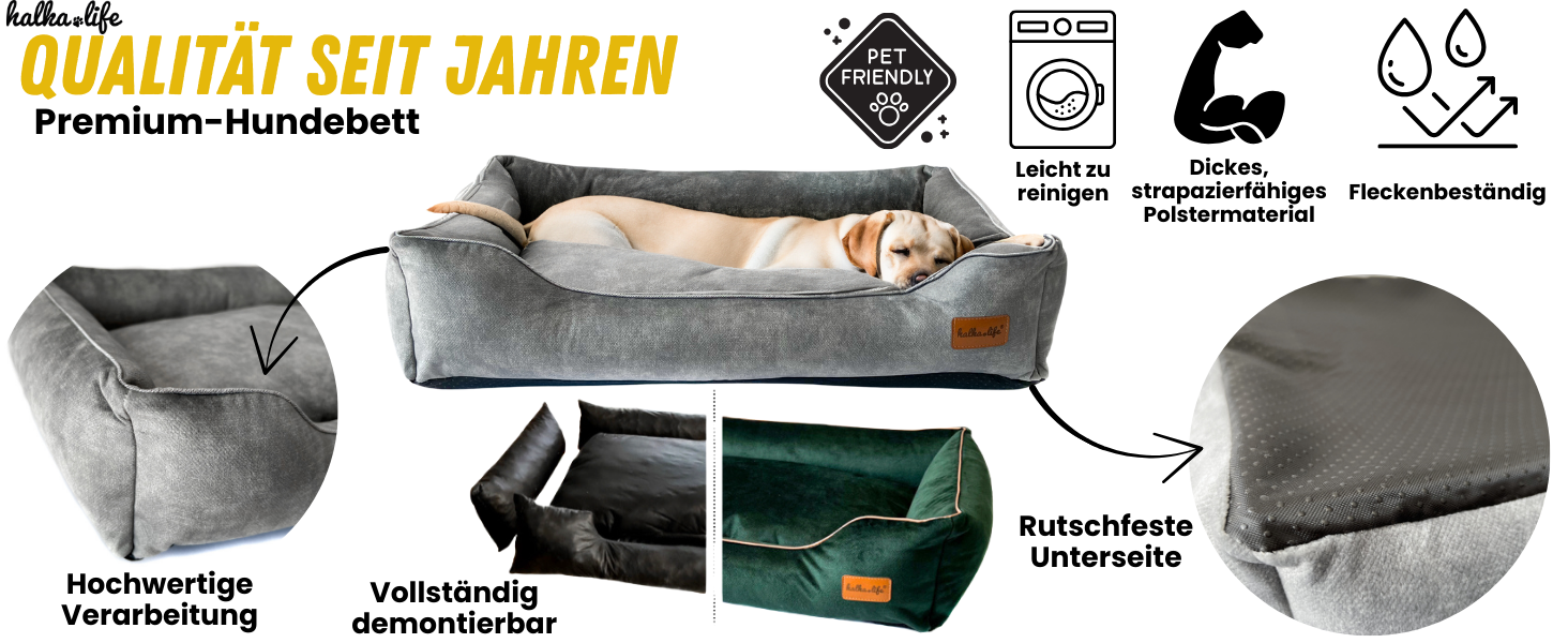 Собаче ліжко з велюру, миється, з високими бортиками – для маленьких та великих собак (M (80x50x18 см), Колір: Вишня)