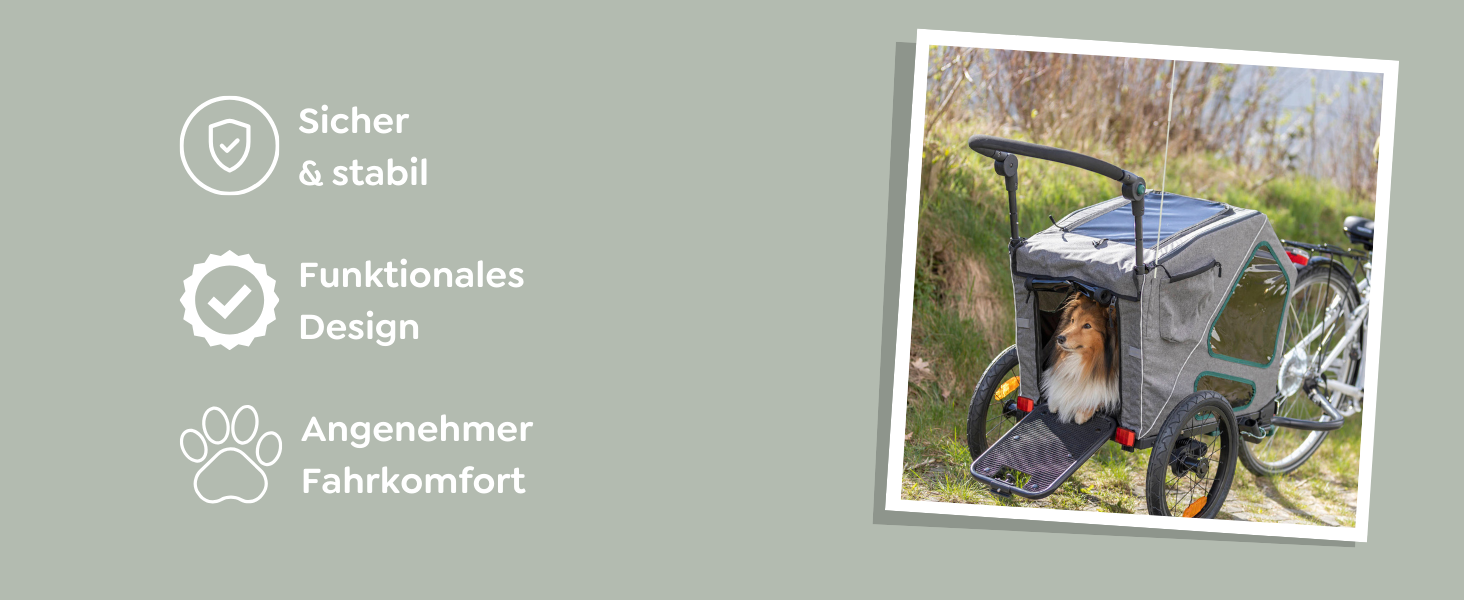 Причіп для собак Trixie на велосипеді, 16.1 x 21.3 x 24.4 дюймів, до 25 кг – підвісна конструкція, великі двері