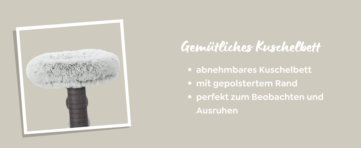 Дряпка для котів TRIXIE Harvey 73 см сірого кольору – кігтеточка з затишною печерою та зручною лежанкою, стабільна та комфортна – 44540