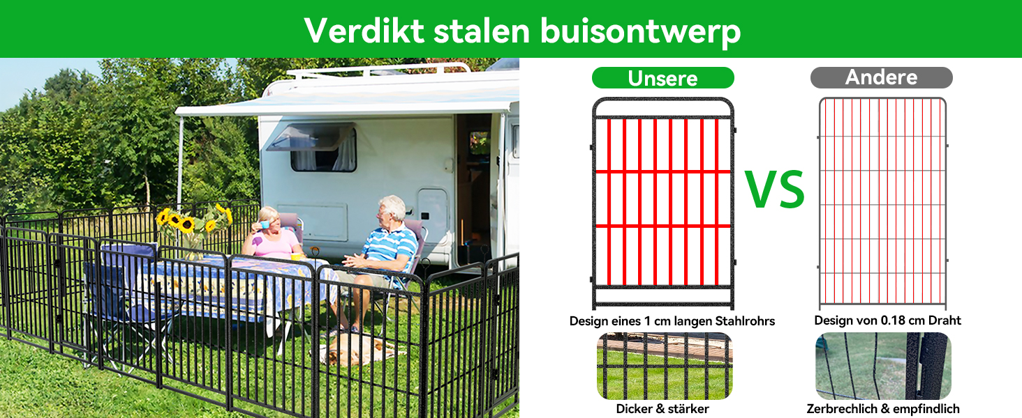 Кіягро вольєр для цуценят 544см, 100см висотою, 8-секційний розкладний вольєр для тварин з дверима, вольєр для собак, котів, кроликів, для саду, без інструментів, 8 секцій