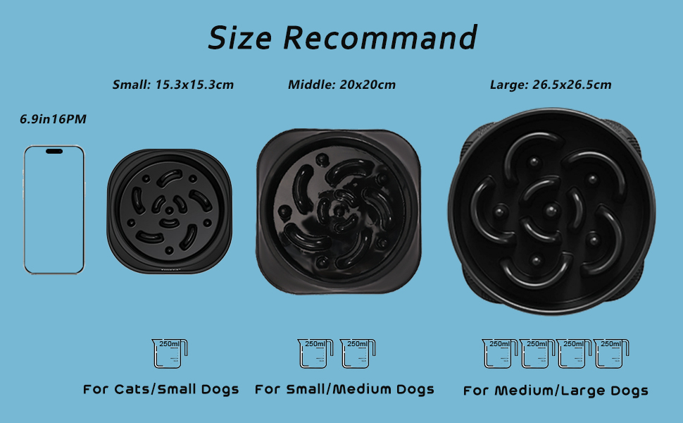 Набір мисок для собак, повільне годування, 2 шт. (магента, темно-синій)