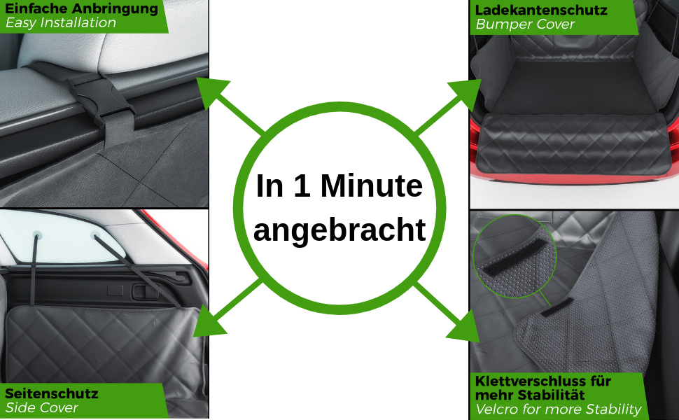 Захист для багажника автомобіля BELISY для собак: водовідштовхувальний килимок з захистом бокових стінок та краю вантажного відсіку, антиковзаюча поверхня, 185 x 101 x 35 см. Преміум якість, універсальний розмір.