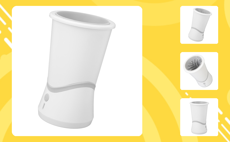 Автоматичний мийник лап для собак, перезаряджається, м'які щетинки, регульований, електричний, для домашніх тварин