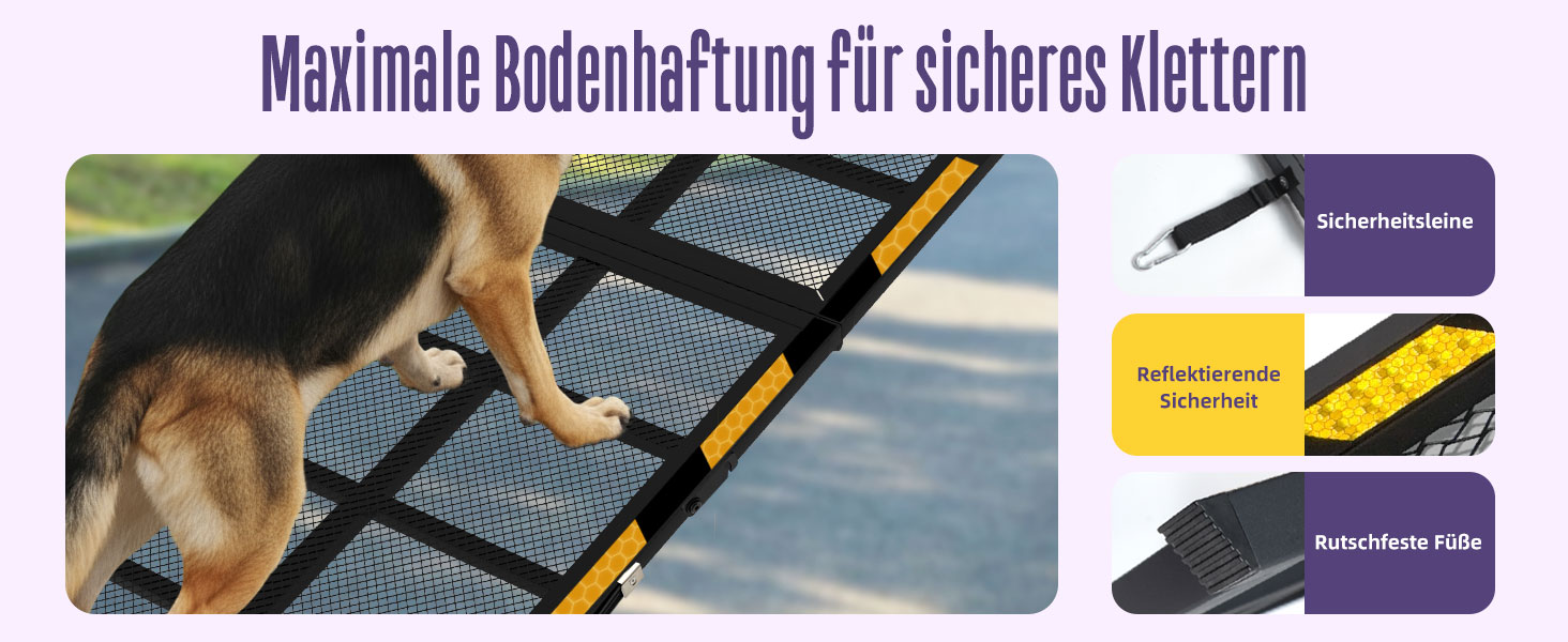 Рампа для собак Extra Lange 190 см – стабільна авторампа для великих собак, для SUV, комбі та автодому, до 90 кг