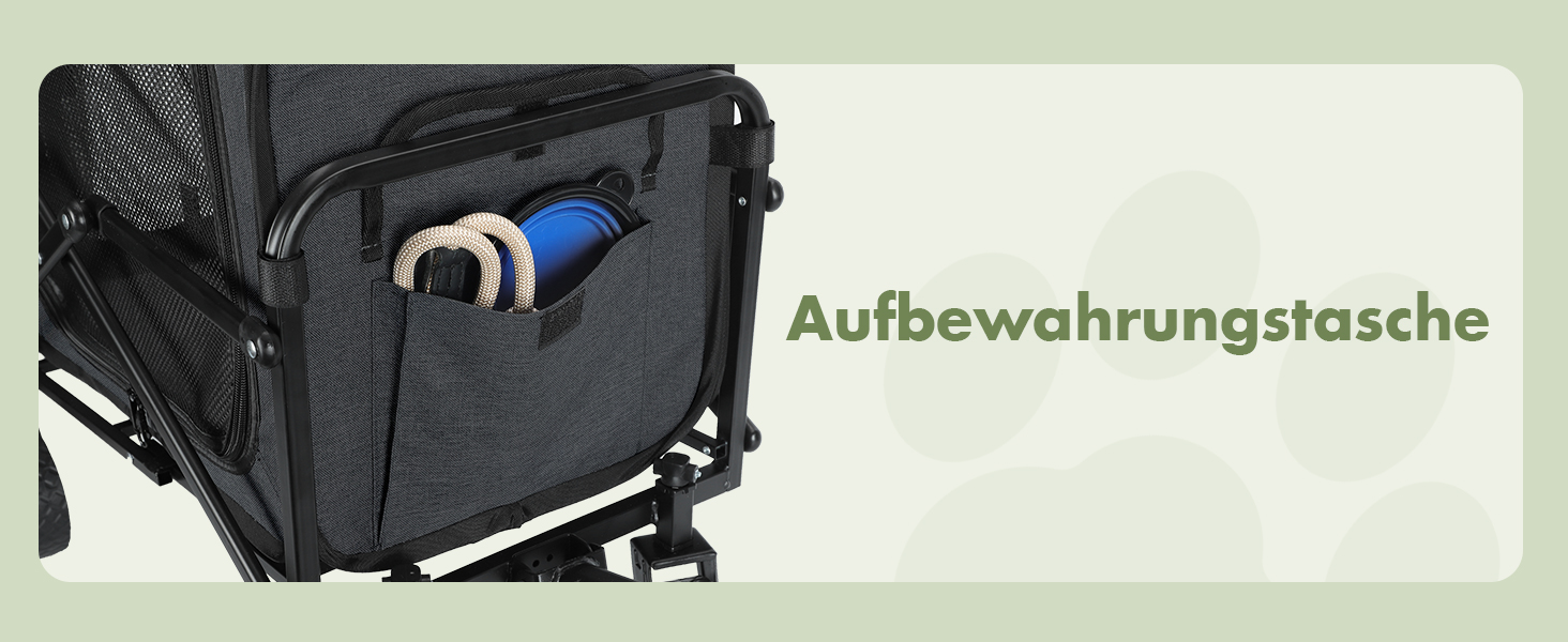 Транспортер для собак на колесах, велика візок для собак та котів до 18 кг, чорний/сірий