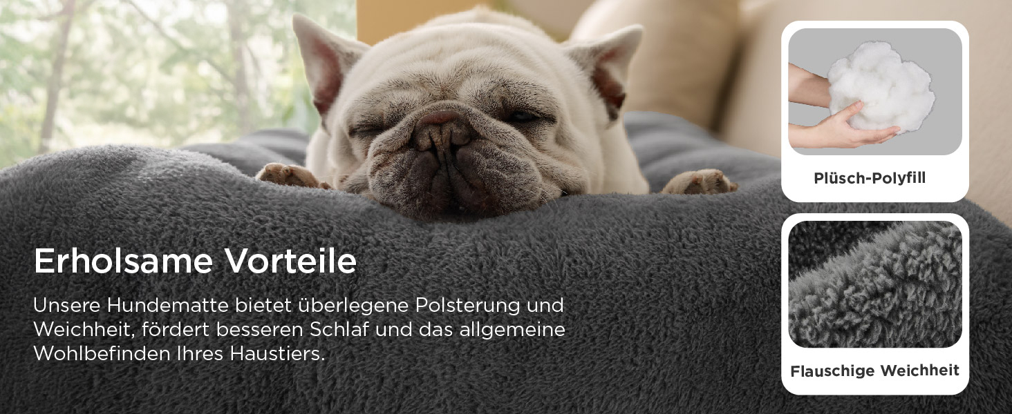 Килимок для собак BEDSURE великого розміру - м'яка лежанка для собак, комфортна матрац для домашніх тварин з неслизьким дном, тепла подушка для великих собак, верблюжий колір, 74x53x8 см