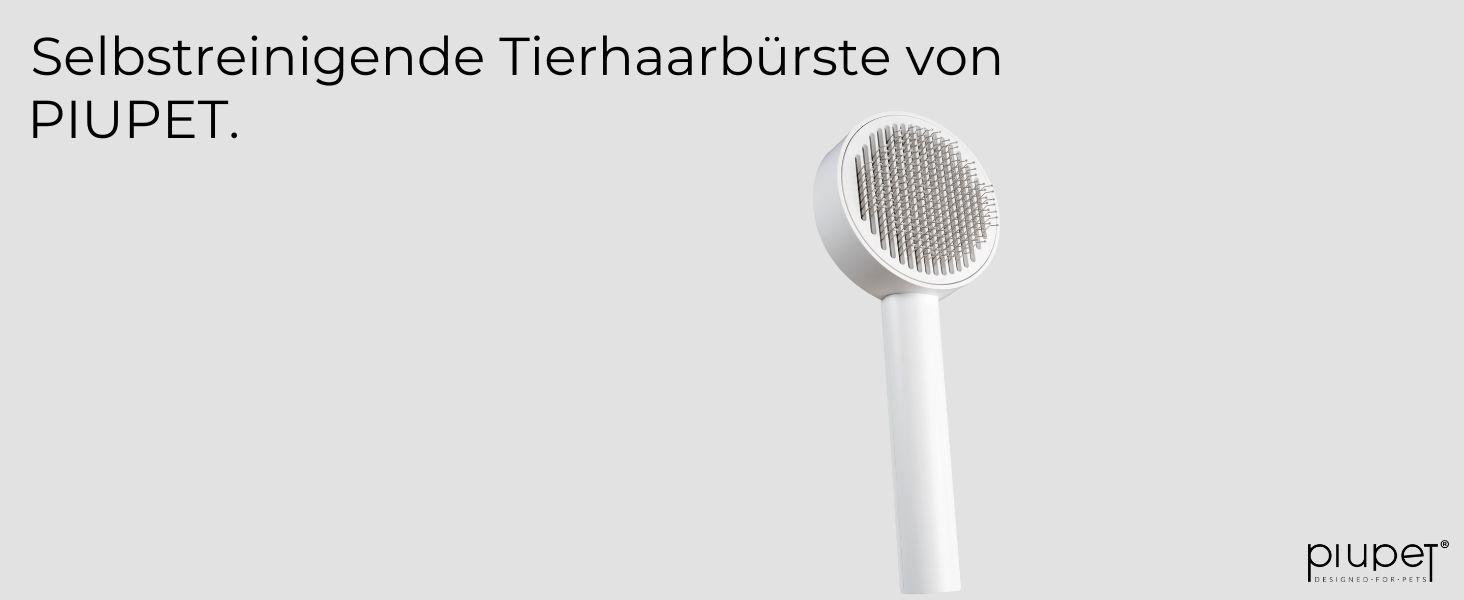 PiuPet® Самоочищуюча щітка для шерсті тварин | Щітка для котів та собак | Інструмент для видалення шерсті