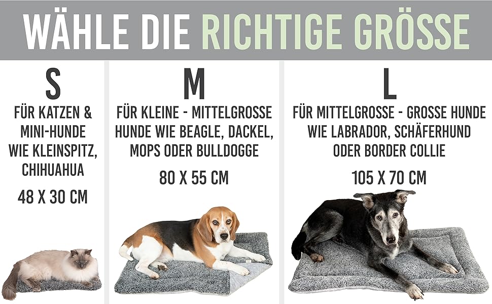 Підстилка для собак KaraLuna, 80 x 55 см, сіра. Легка, миється, 3 розміри. М'яка підстилка-коврик для собак