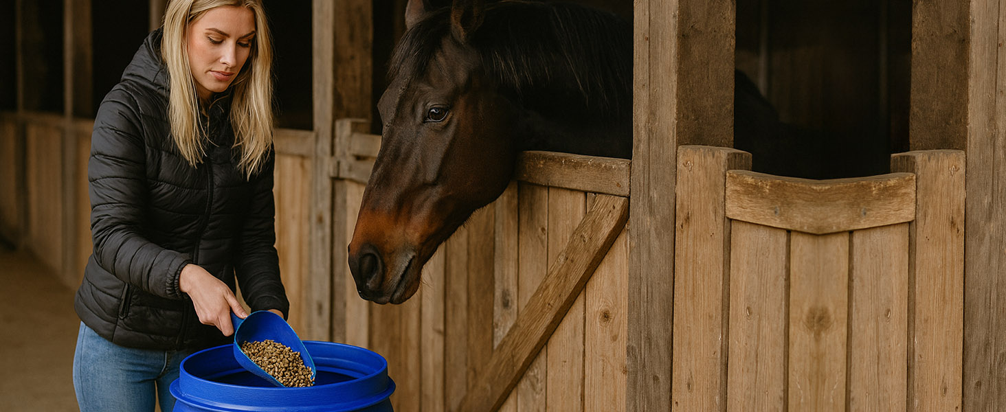 Футлярна бочка 60л з кришкою та обідком, харчова, 34см, універсальна, для саду (Блакитна)