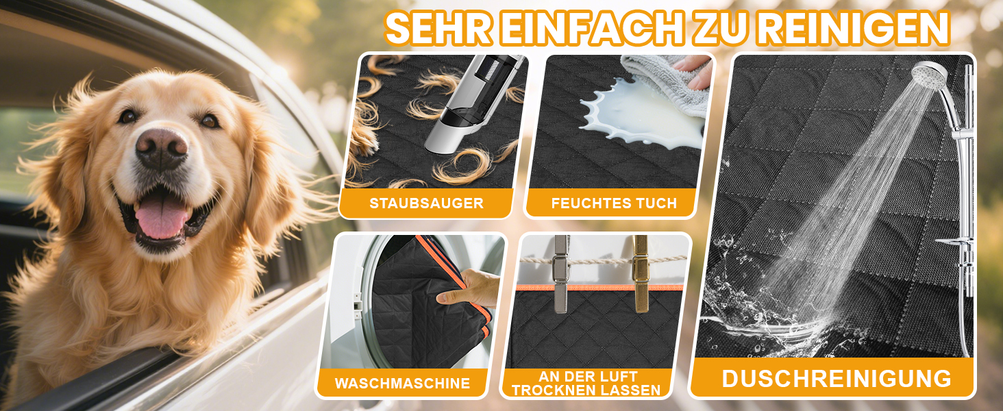 Захист для заднього сидіння авто для собак, 600D, водовідштовхувальний, стійкий до подряпин, з боковими захистами та оглядовим вікном, універсальний, для собак