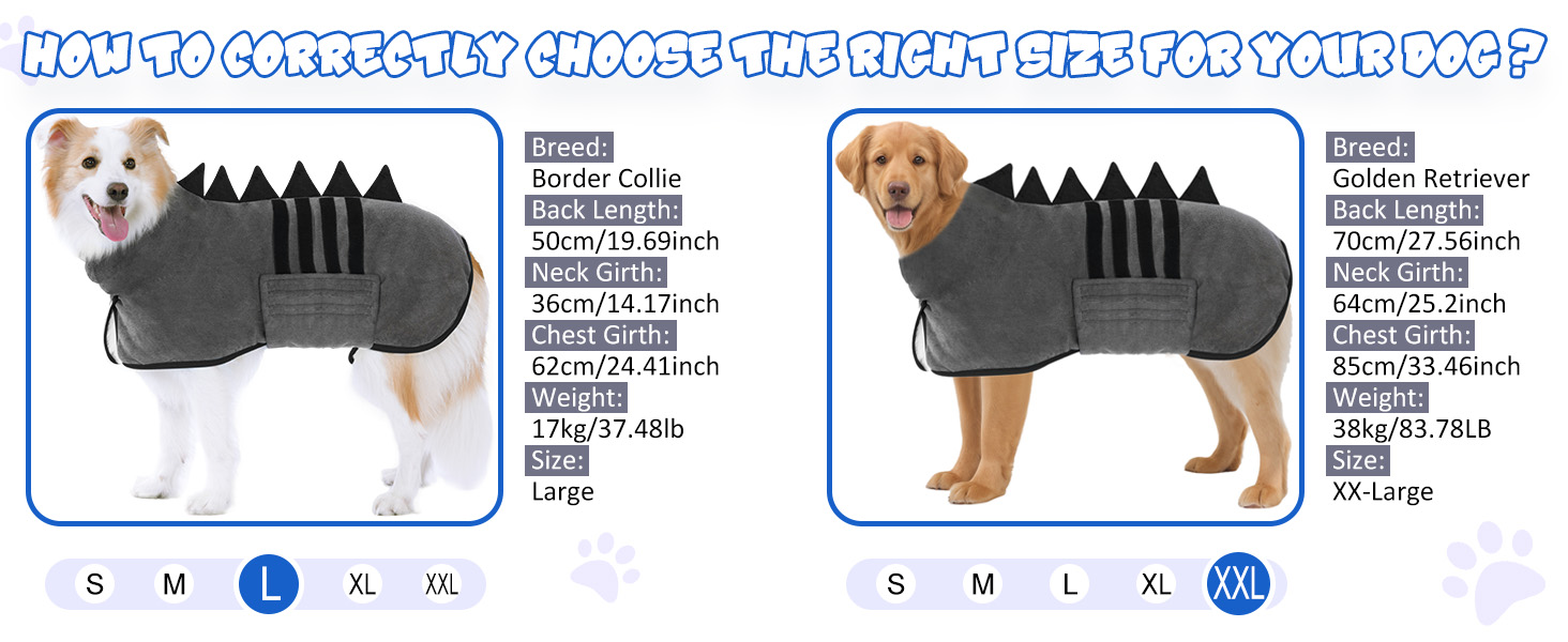 Рушник для собак з мікрофібри, швидковисихаючий, регульований, надзвичайно поглинаючий для середніх та великих собак, легко одягається (Сіро-зелений, Сіро-чорний, S)