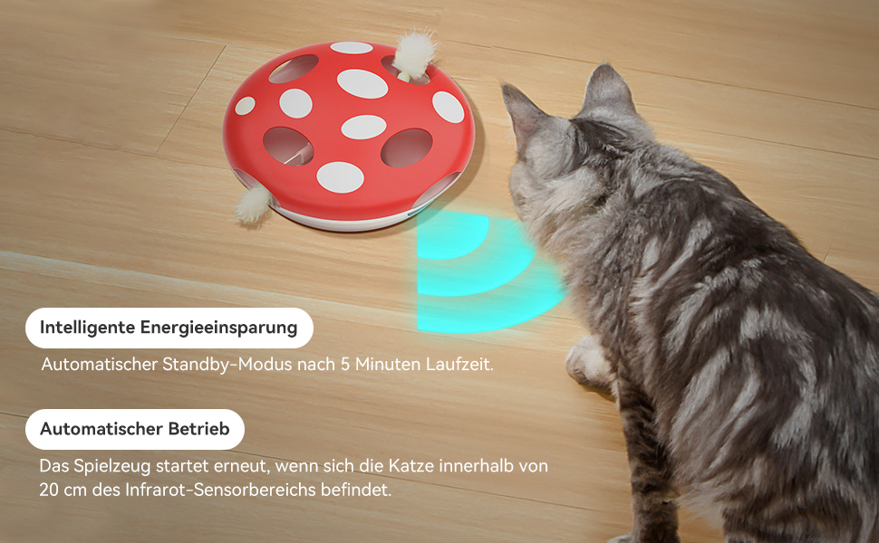 Інтерактивна іграшка для котів Namsan з інфрачервоним сенсором, USB-C зарядка, тиха, електрична - зелена