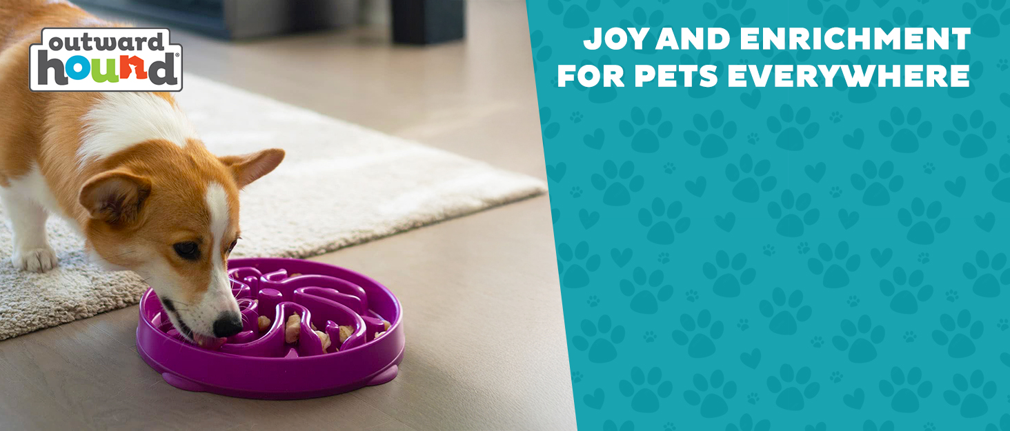 Antischlingnapф Outward Hound для собак - великий, Slow Feeder, запобігає здуттям, нековзний, міцний, оранжевий (Fun Feeder L Orange)