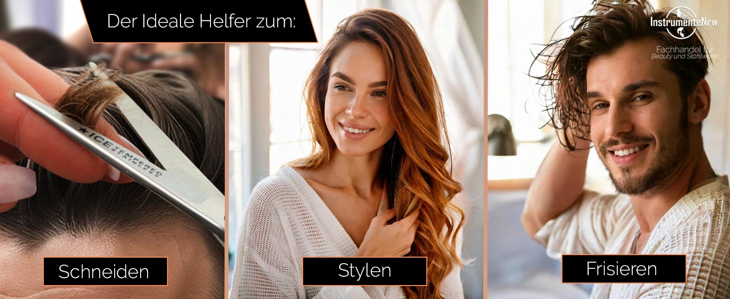 Набір для стрижки волосся Ergo-Set 6 дюймів (15,24 см) з професійними ножицями для стрижки, моделювання та філірування з нержавіючої сталі